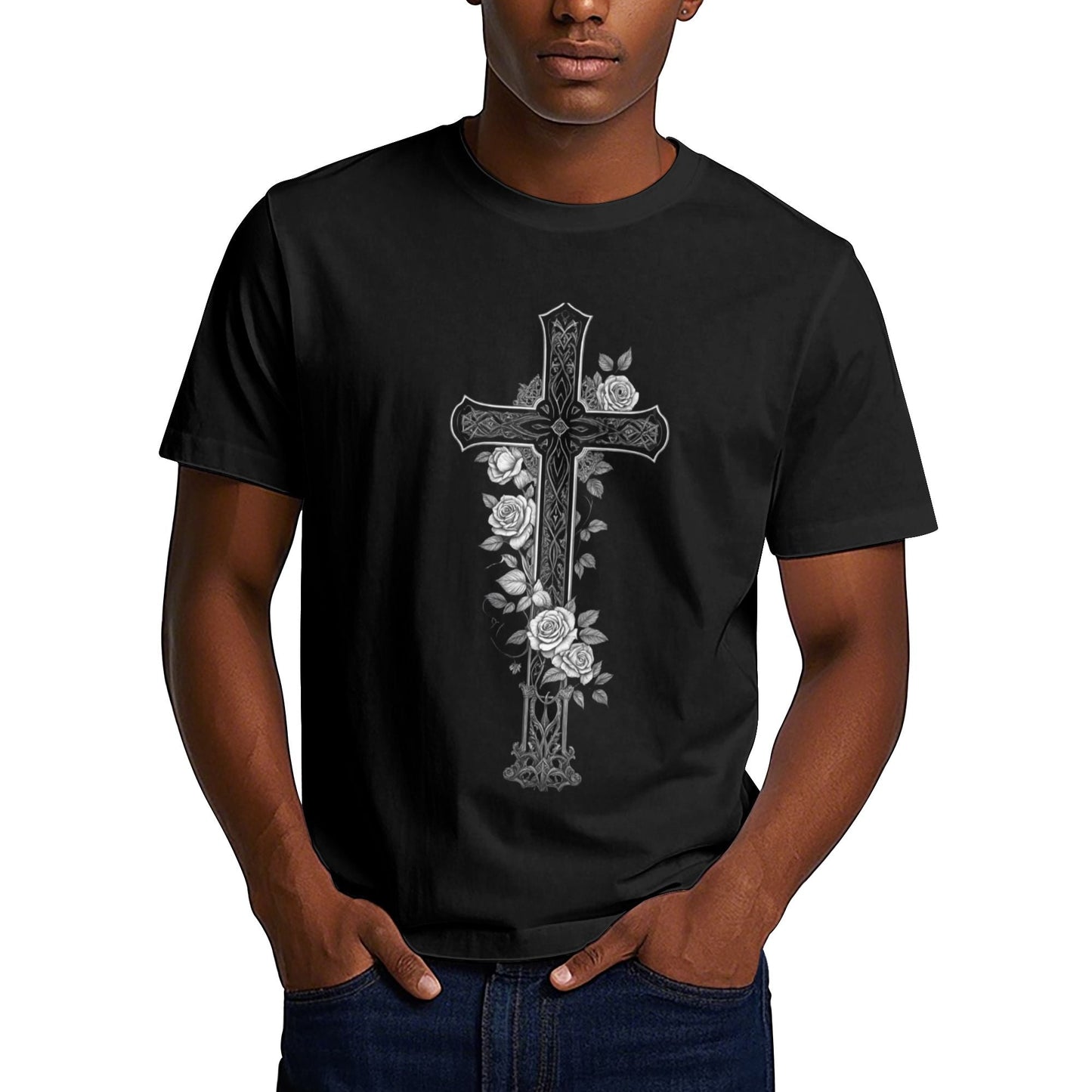 Chrome Hearts Rose Cross T-Shirt
