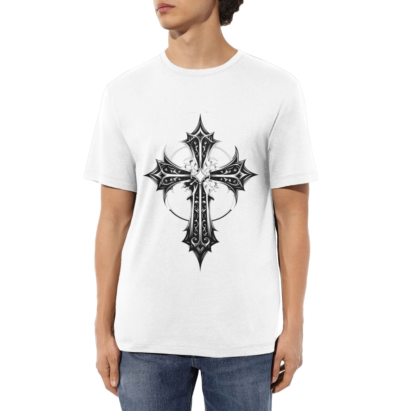 Chrome Hearts Gothic Cross Print T-Shirt