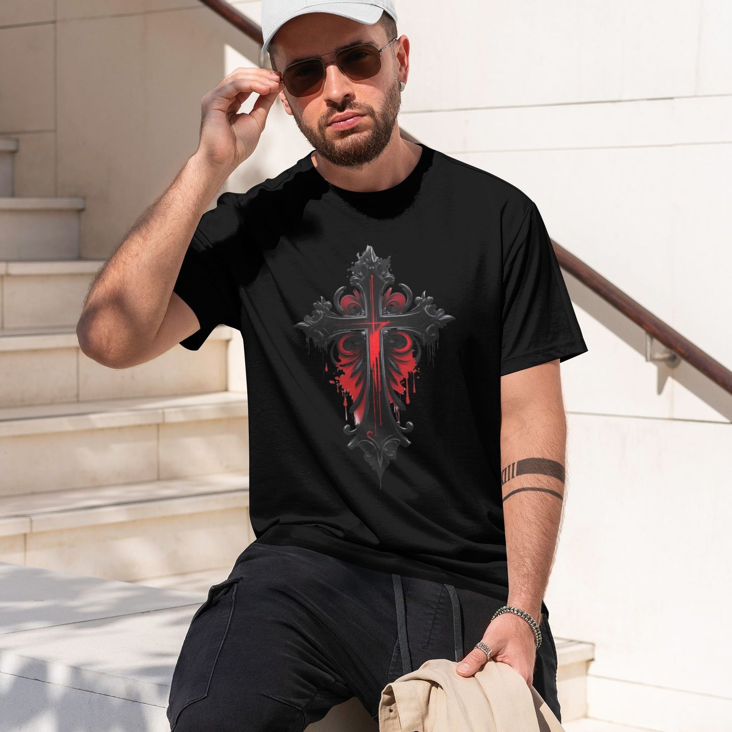 Chrome Hearts Bloody Gothic Cross T-Shirt