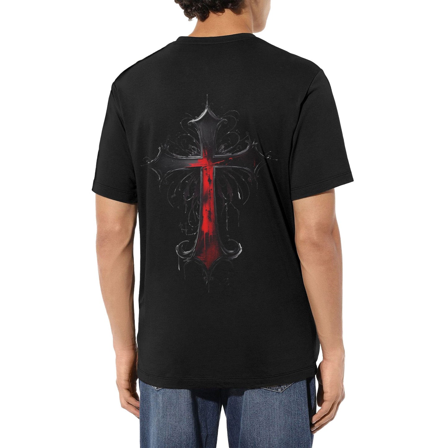 Chrome Hearts Small Bloody Gothic Cross T-Shirt