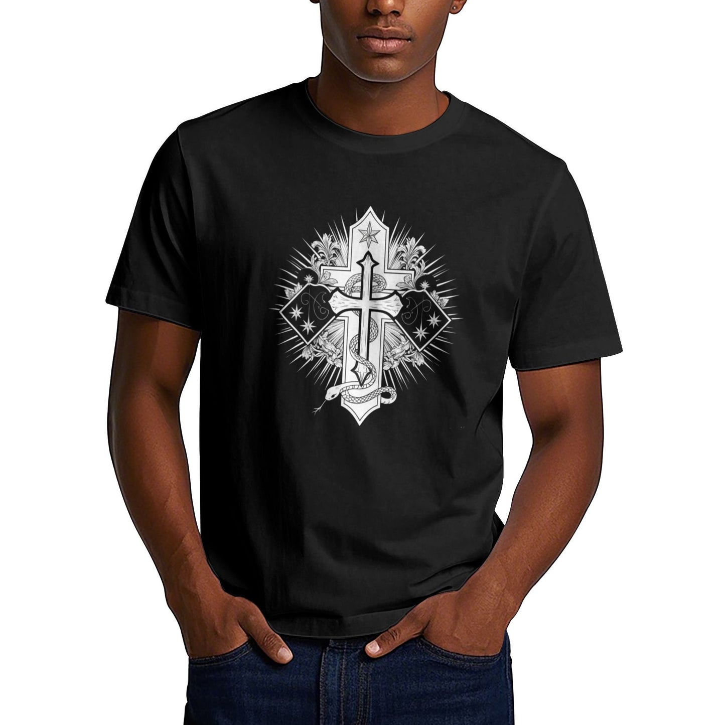 Chrome Hearts Snake Wrapped Cross T-Shirt