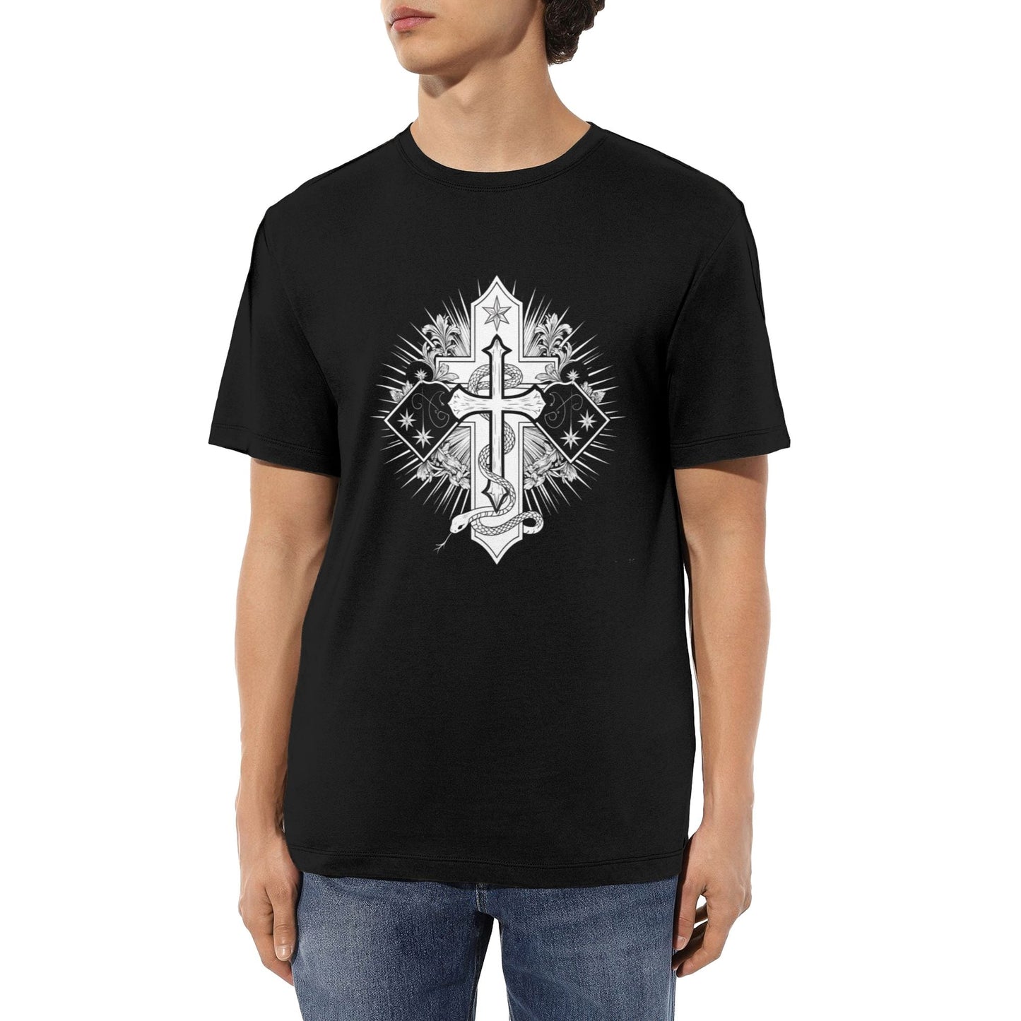 Chrome Hearts Snake Wrapped Cross T-Shirt