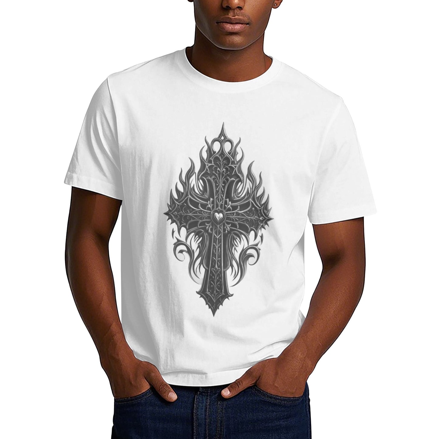 Chrome Hearts Flame Cross T-Shirt