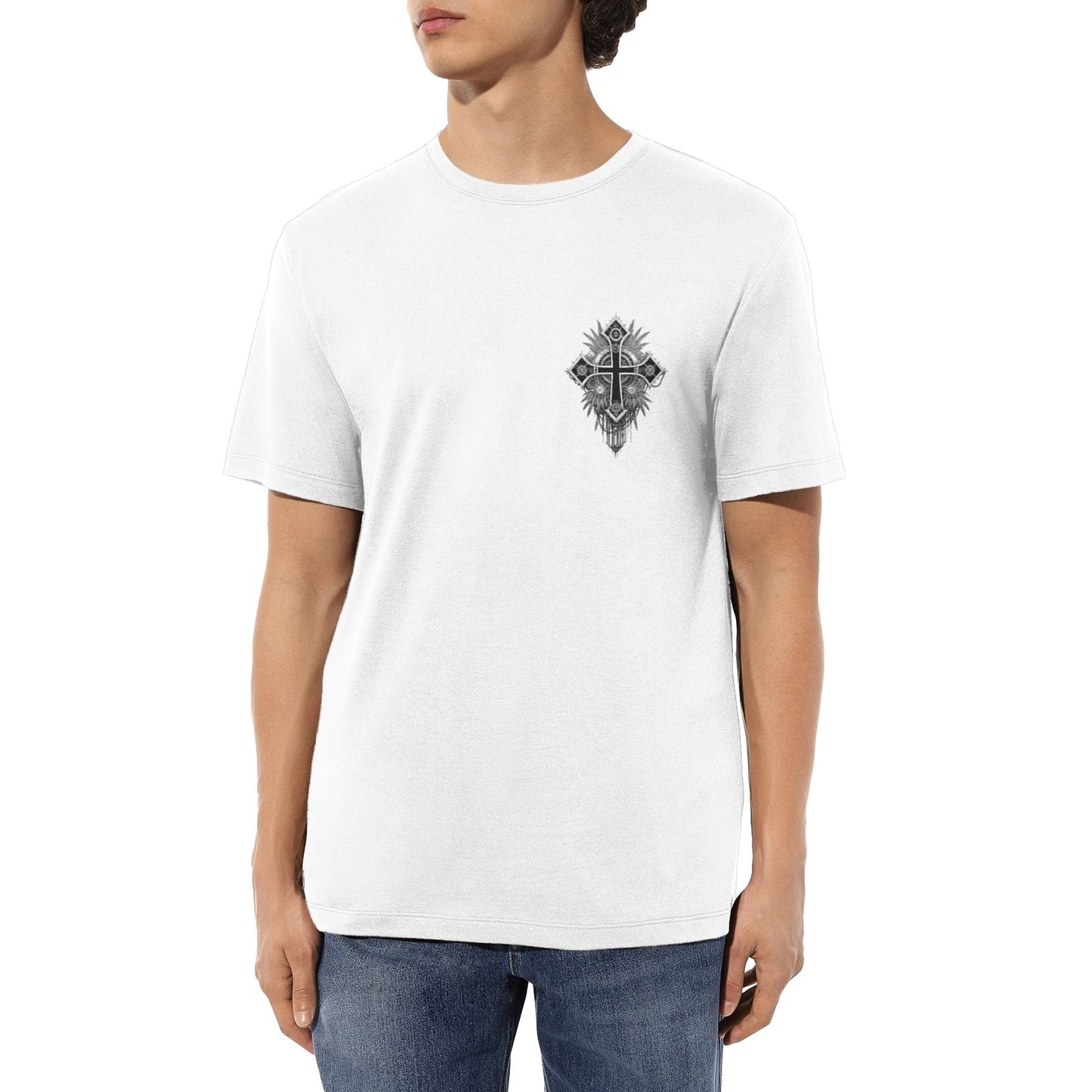 Chrome Hearts Mechanical Feather Cross T-Shirt