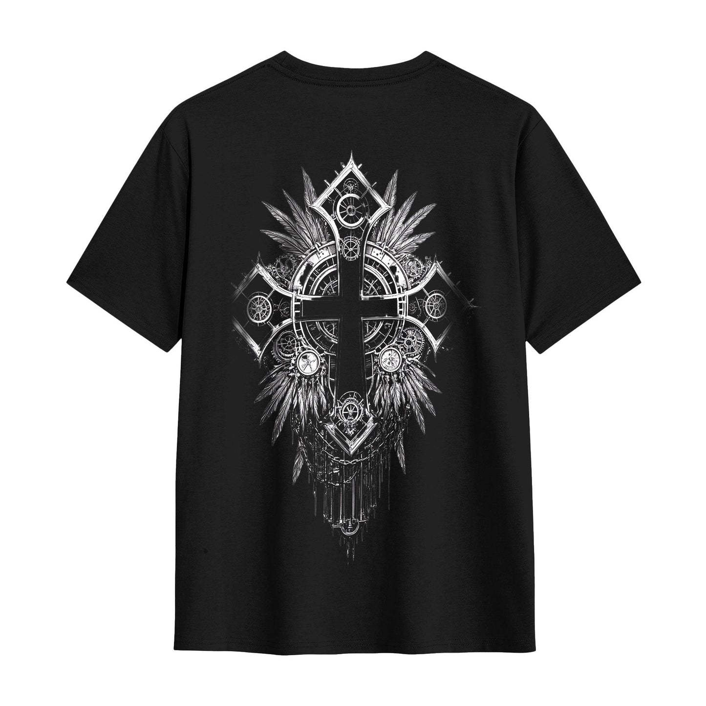 Chrome Hearts Mechanical Feather Cross T-Shirt