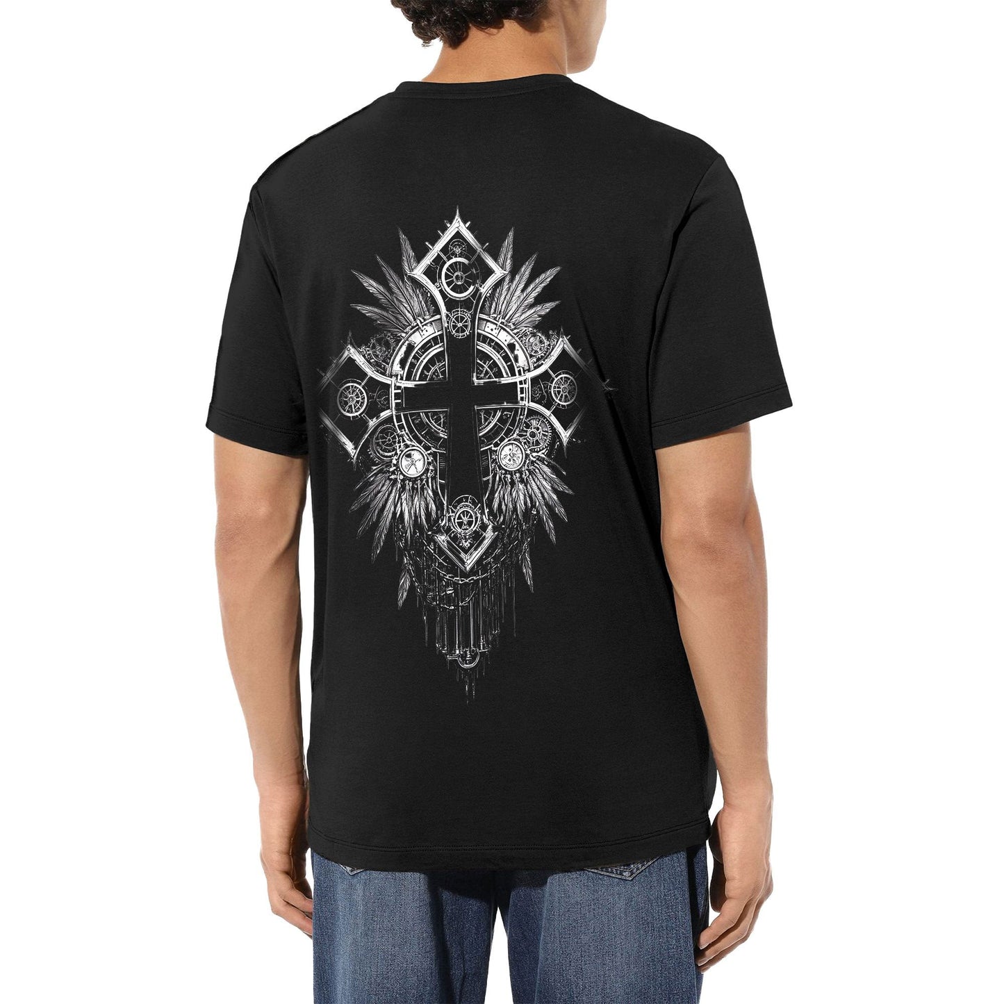 Chrome Hearts Mechanical Feather Cross T-Shirt