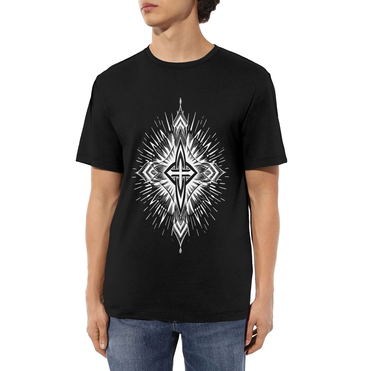 Chrome Hearts Radiating Line Cross T-Shirt