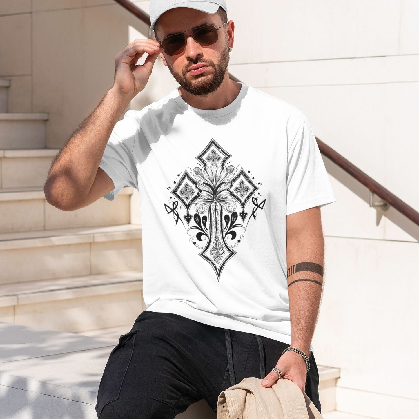Chrome Hearts Vintage Carved Cross T-Shirt
