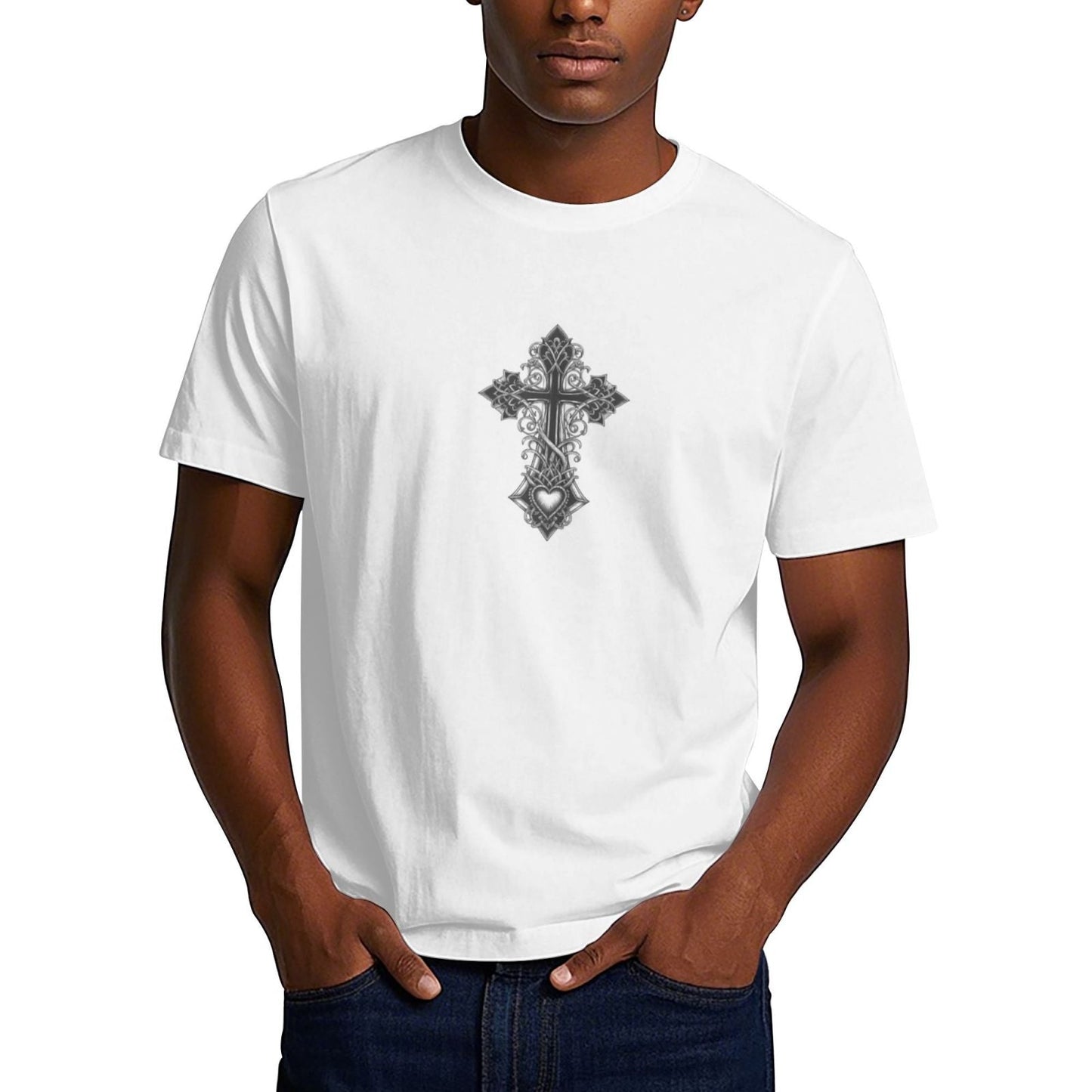 Chrome Hearts Chest Heart Cross T-Shirt