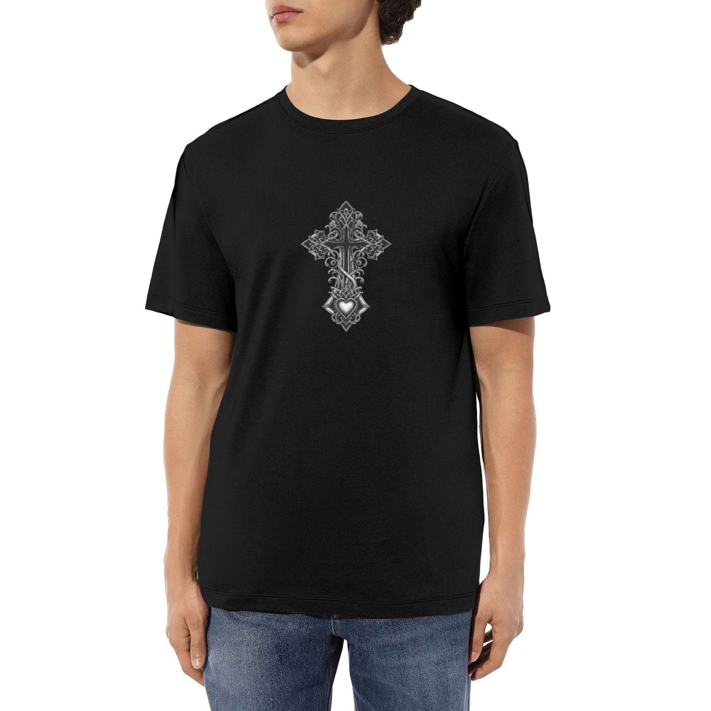 Chrome Hearts Chest Heart Cross T-Shirt