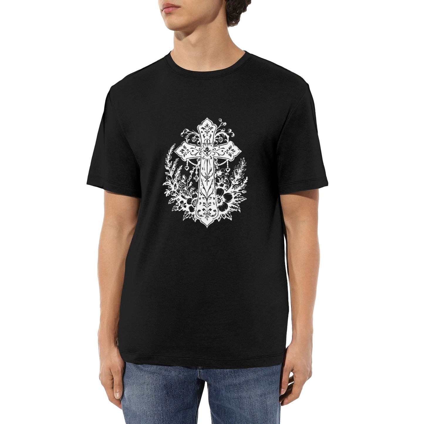 Chrome Hearts Vintage Leaves Cross T-Shirt
