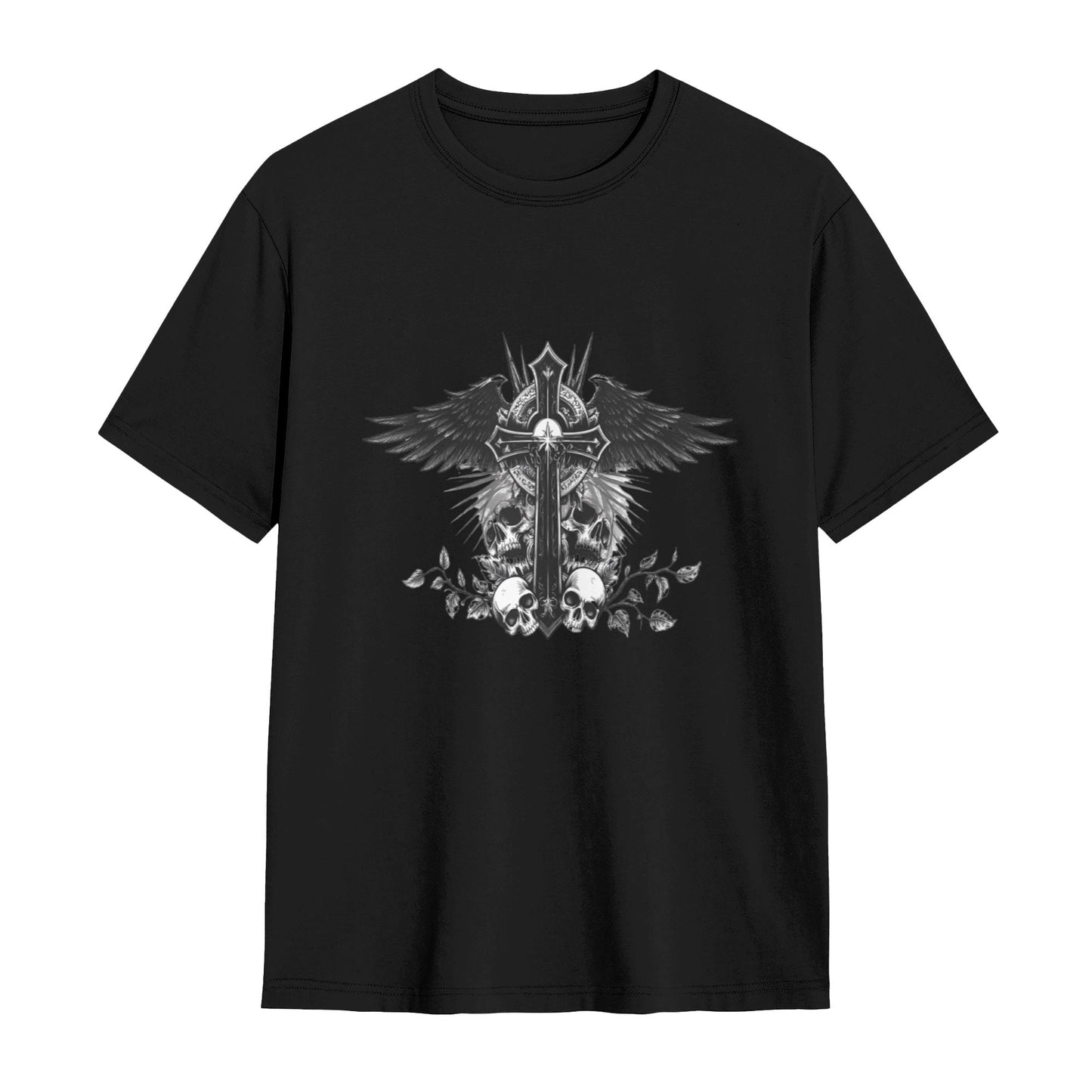Chrome Hearts Wings Skulls Cross T-Shirt