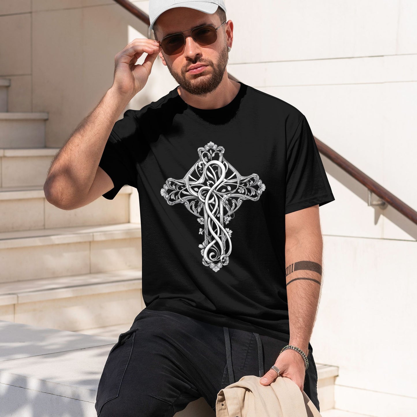Chrome Hearts Retro Carved Cross T-Shirt