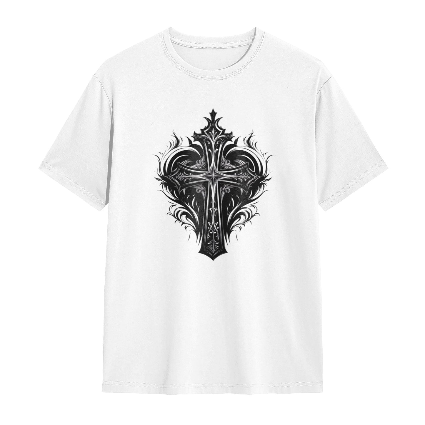 Chrome Hearts Heart Shaped Patterned Cross T-Shirt