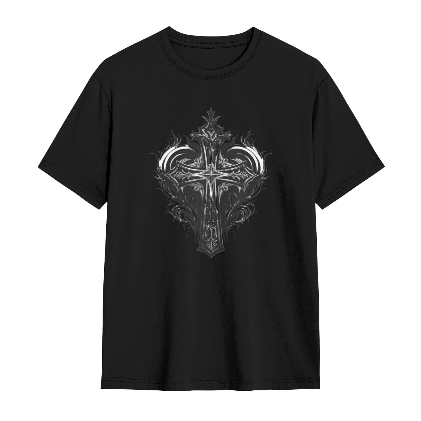 Chrome Hearts Heart Shaped Patterned Cross T-Shirt