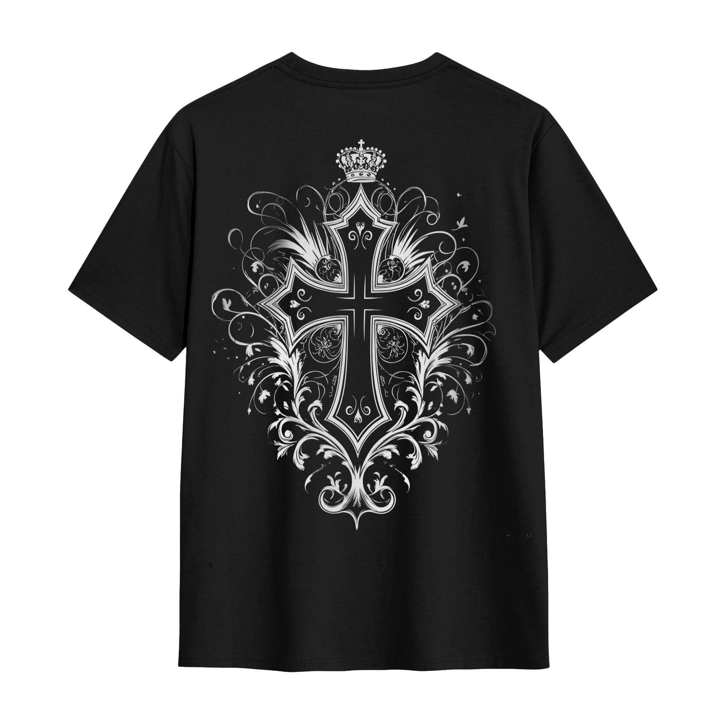 Chrome Hearts Crown Pattern Cross T-Shirt