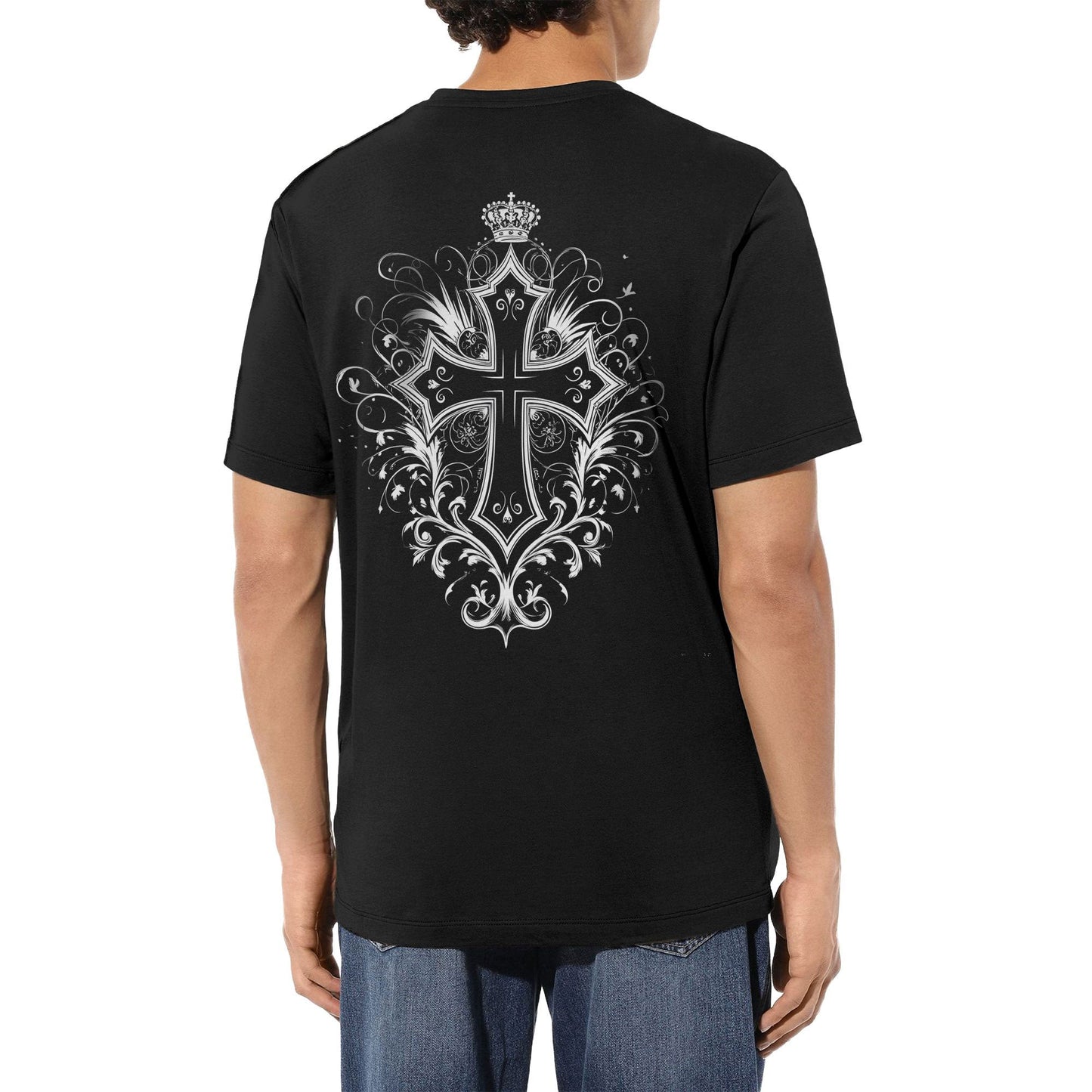Chrome Hearts Crown Pattern Cross T-Shirt