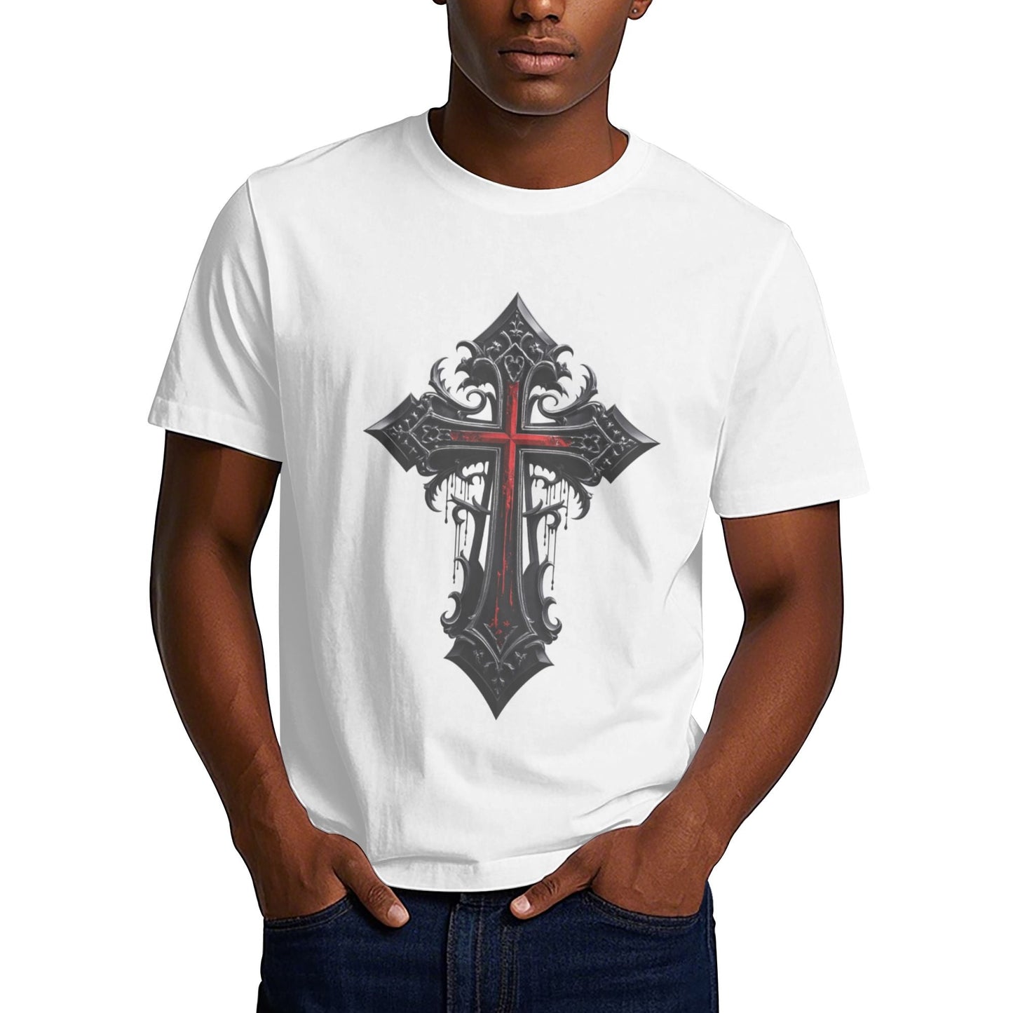 Chrome Hearts Bloody Cross Pattern T-Shirt