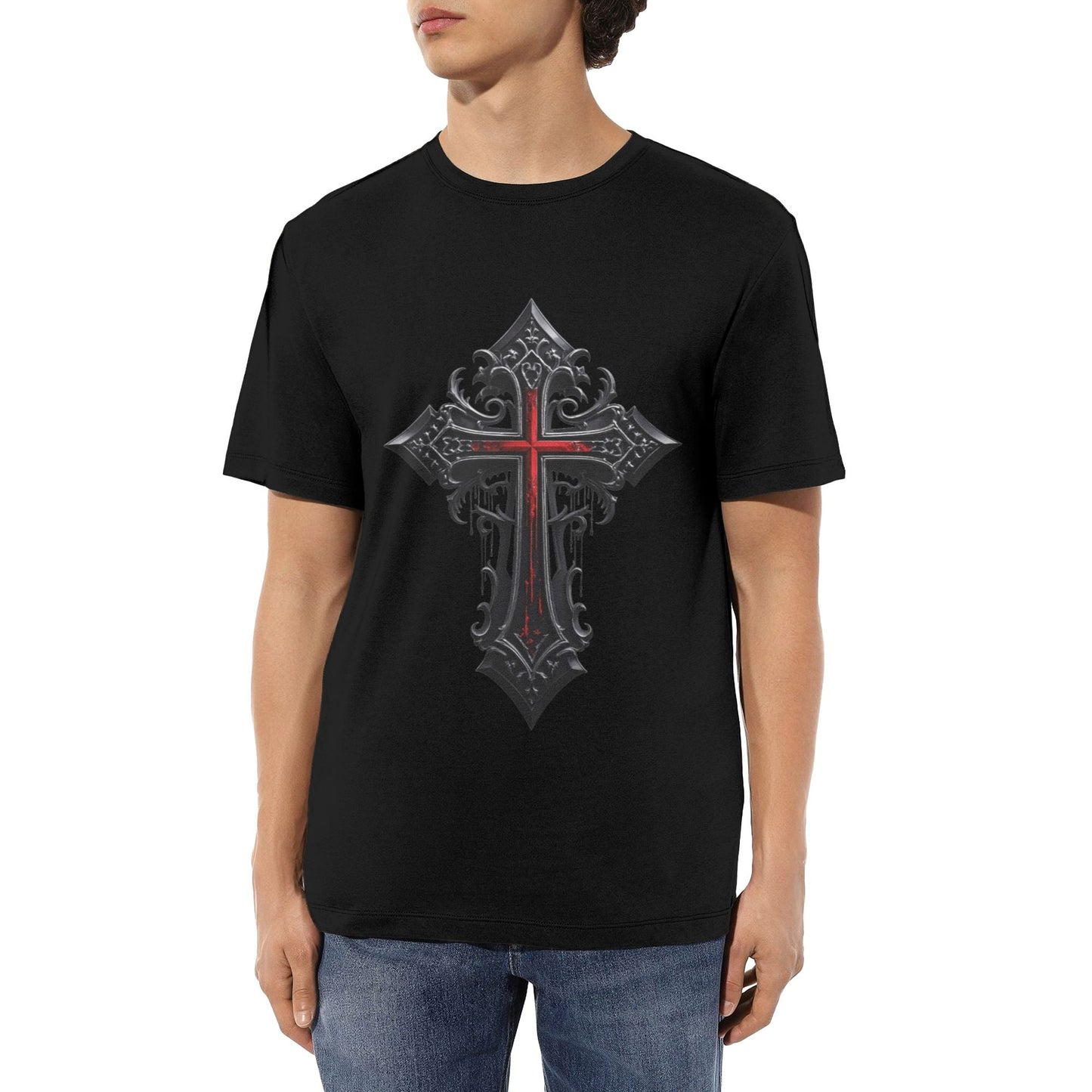 Chrome Hearts Bloody Cross Pattern T-Shirt