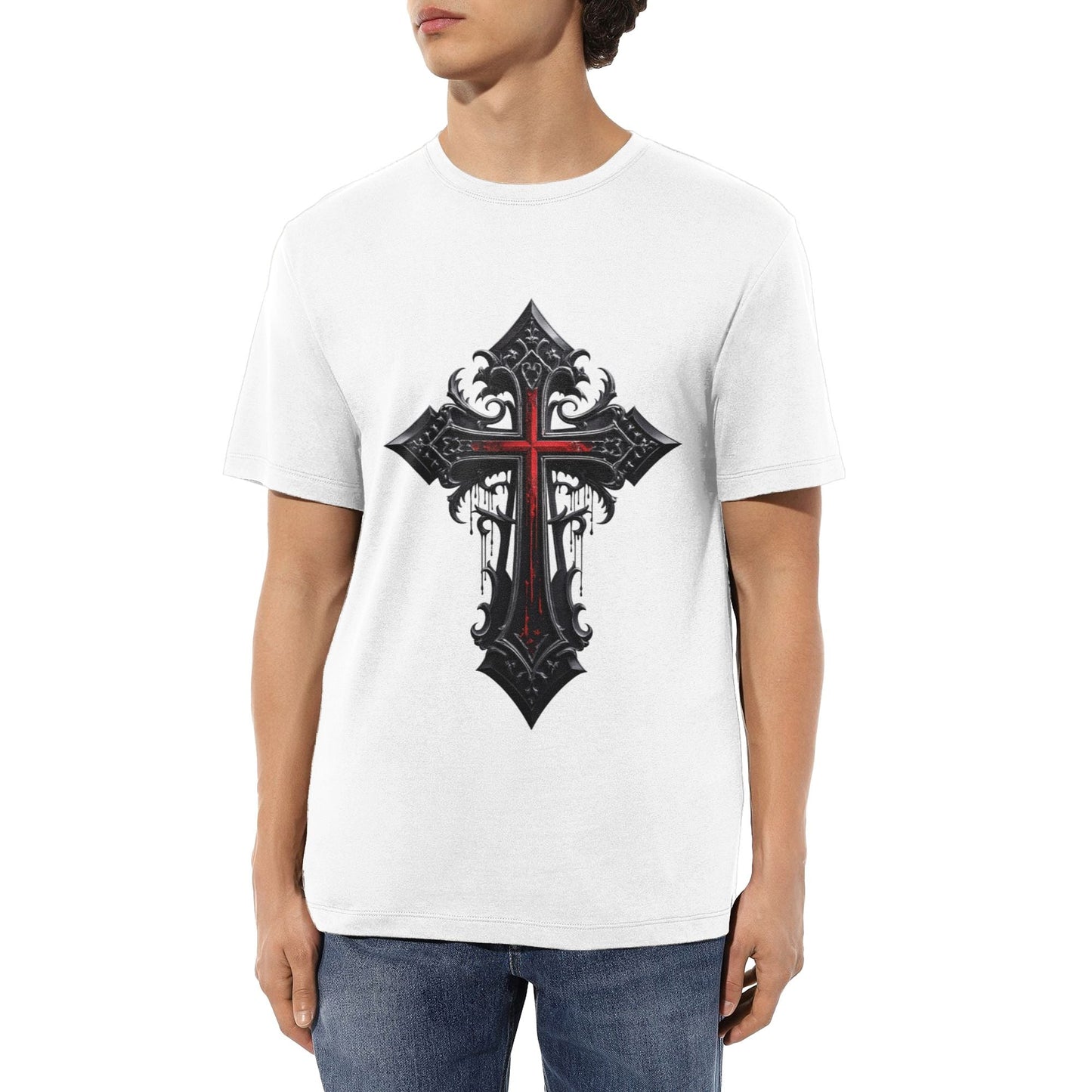 Chrome Hearts Bloody Cross Pattern T-Shirt