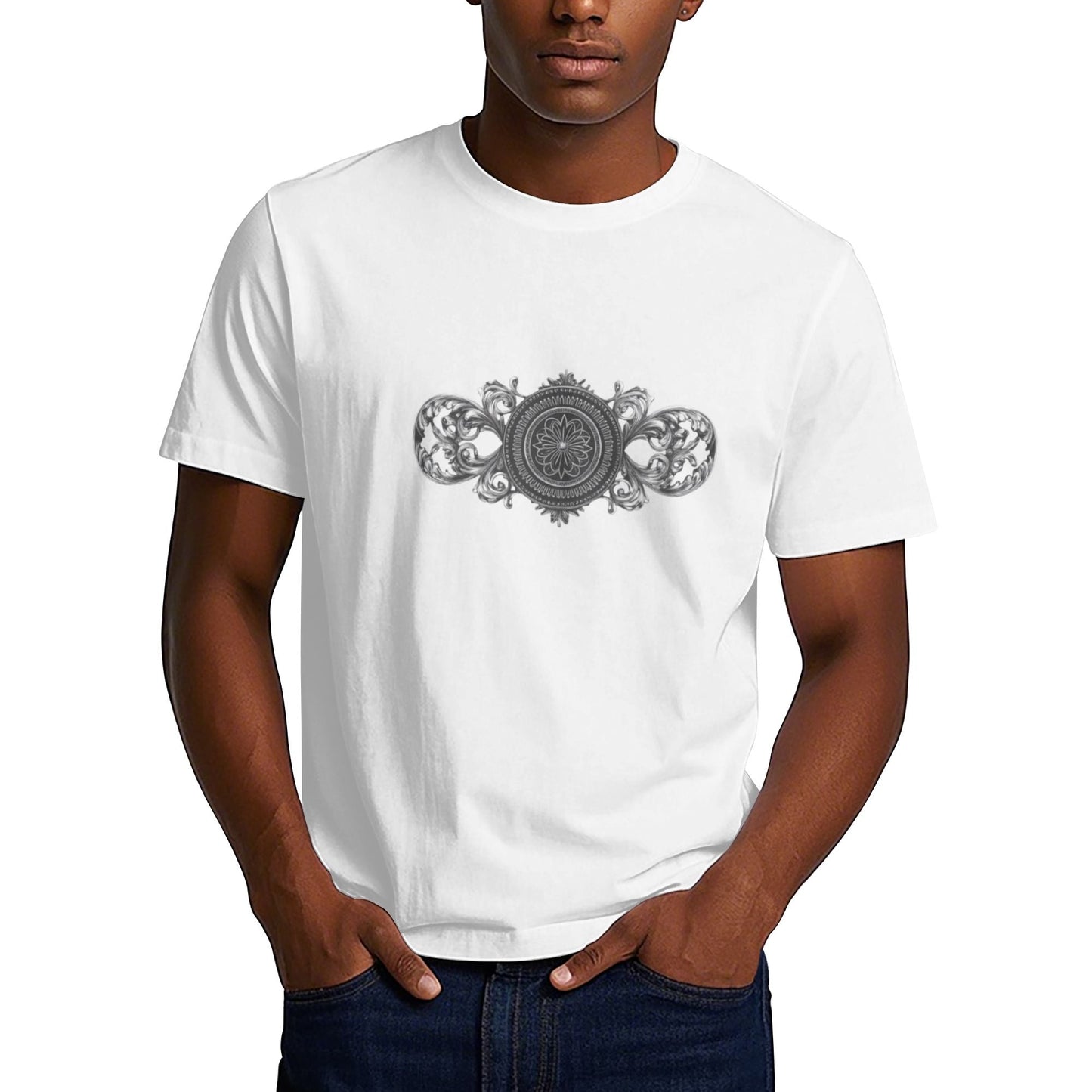 Chrome Hearts Ornate Silver Design T-Shirt