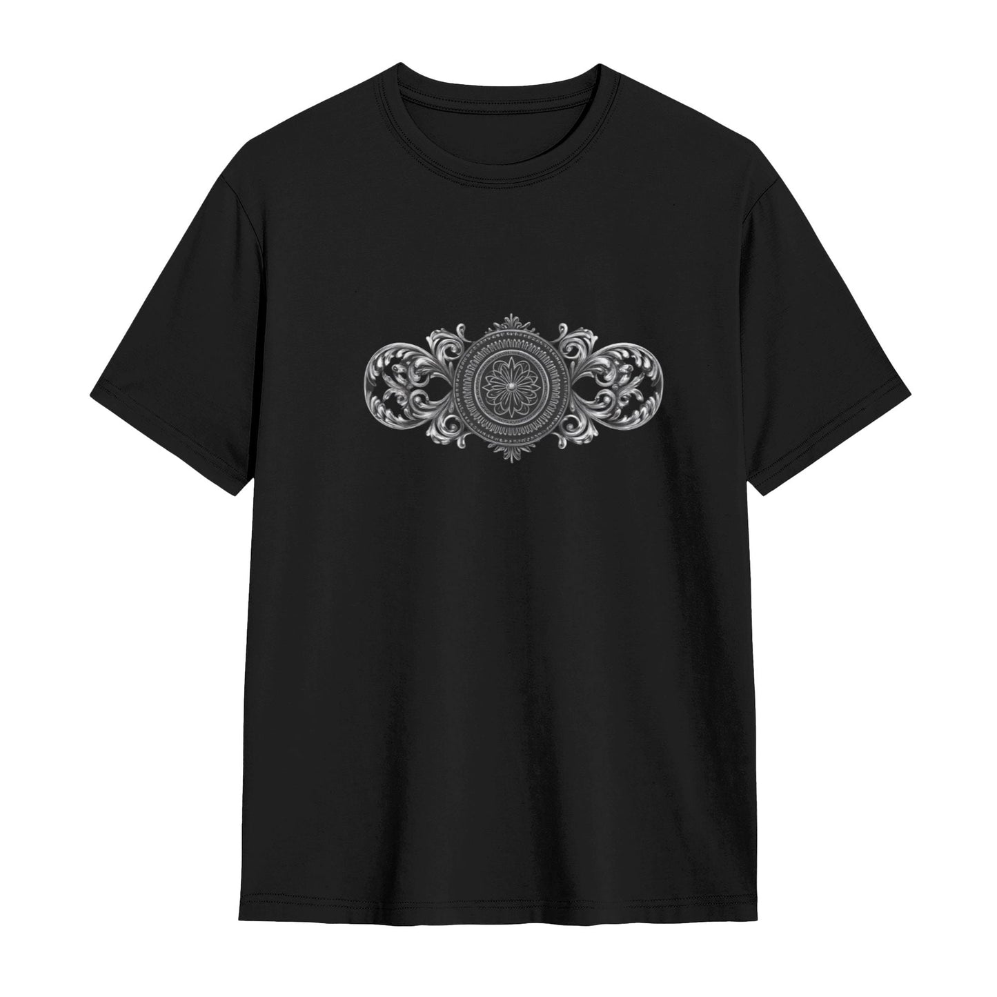 Chrome Hearts Ornate Silver Design T-Shirt