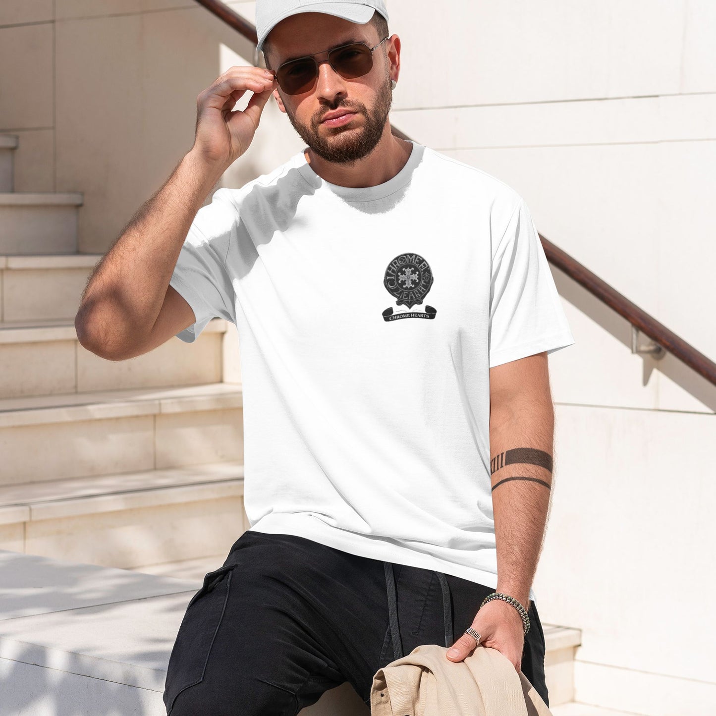 Chrome Hearts Small Logo Print T-Shirt