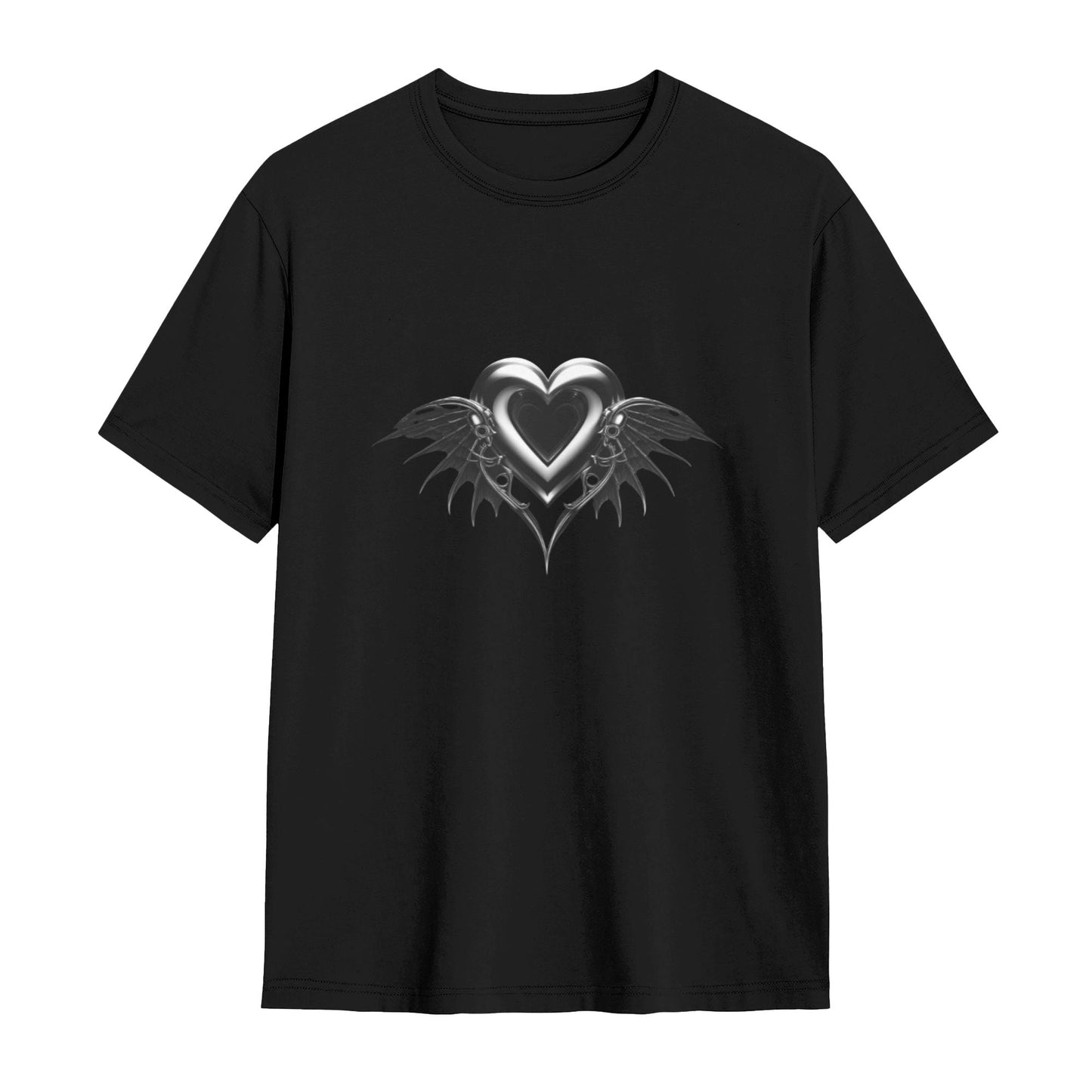 Chrome Hearts Metallic Heart Wings T-Shirt