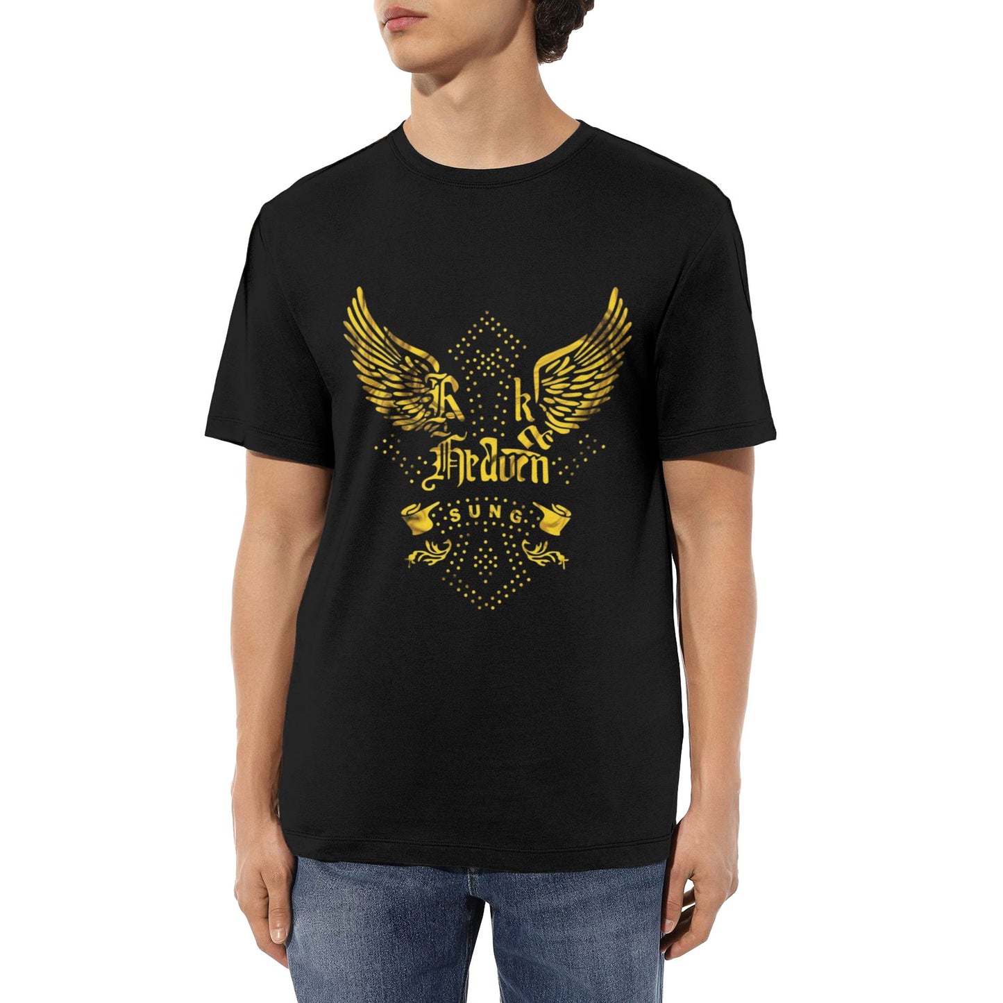 Chrome Hearts Gold Wing & Text T-Shirt