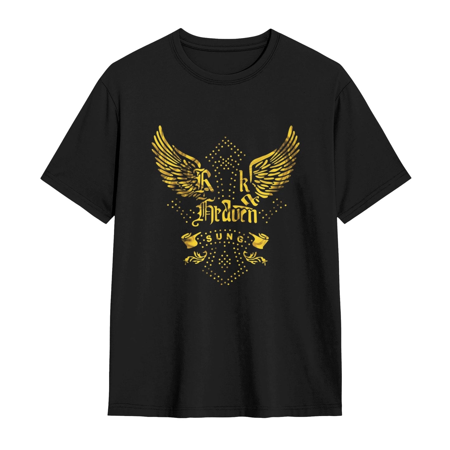 Chrome Hearts Gold Wing & Text T-Shirt