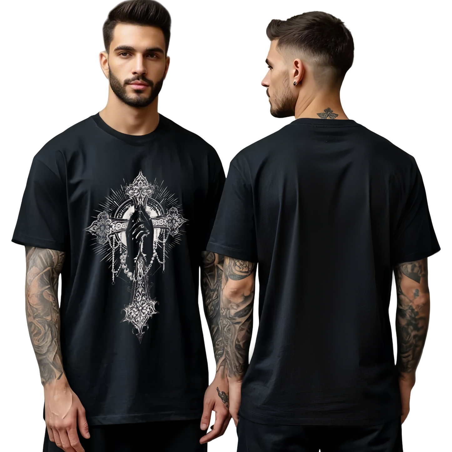 Chrome Hearts Praying Hands & Cross T-Shirt
