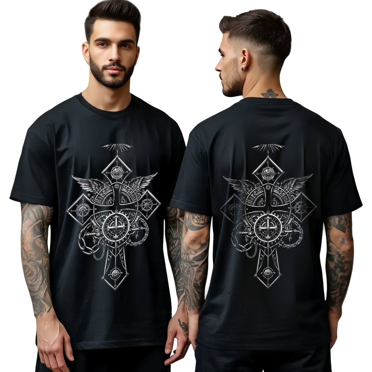 Chrome Hearts Mechanical Cross - Wings T-Shirt