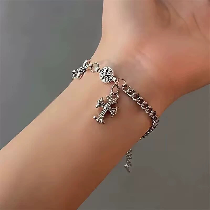 Chrome Hearts Cross Flower Ball Bracelet
