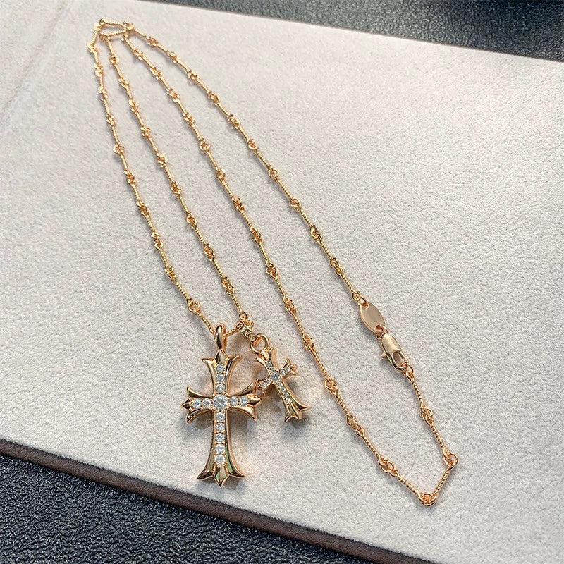Chrome Hearts Double Cross Necklace