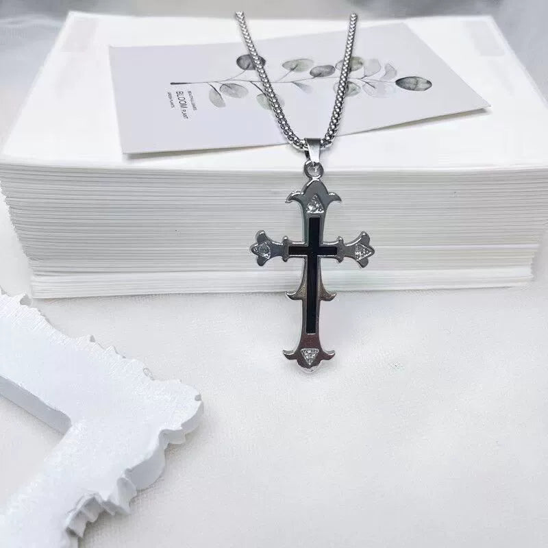 Chrome Hearts Diamond Cross Necklace