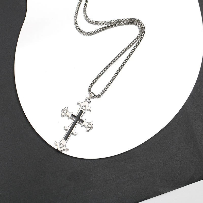 Chrome Hearts Diamond Cross Necklace