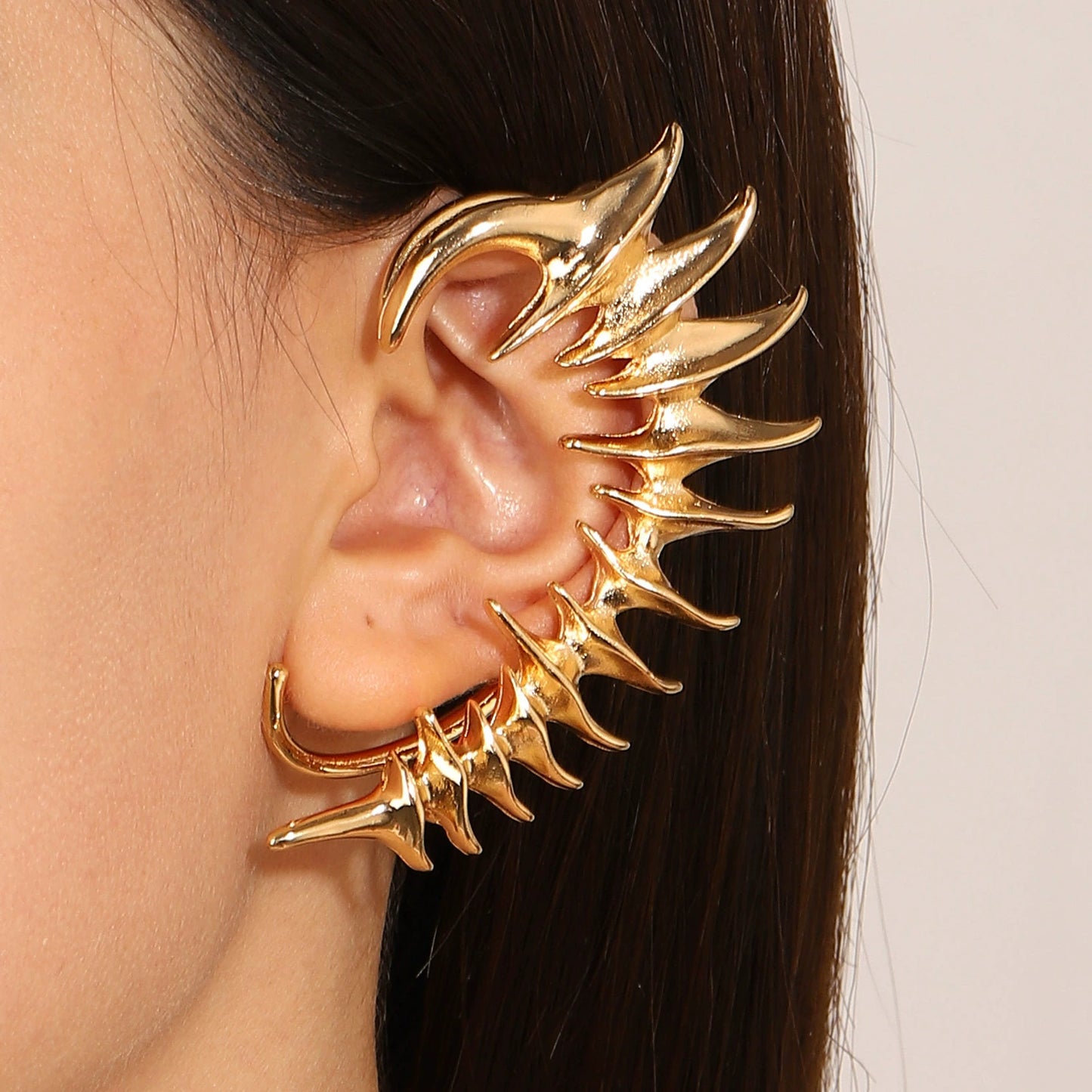 Chrome Hearts Mechanical Spine Earrings