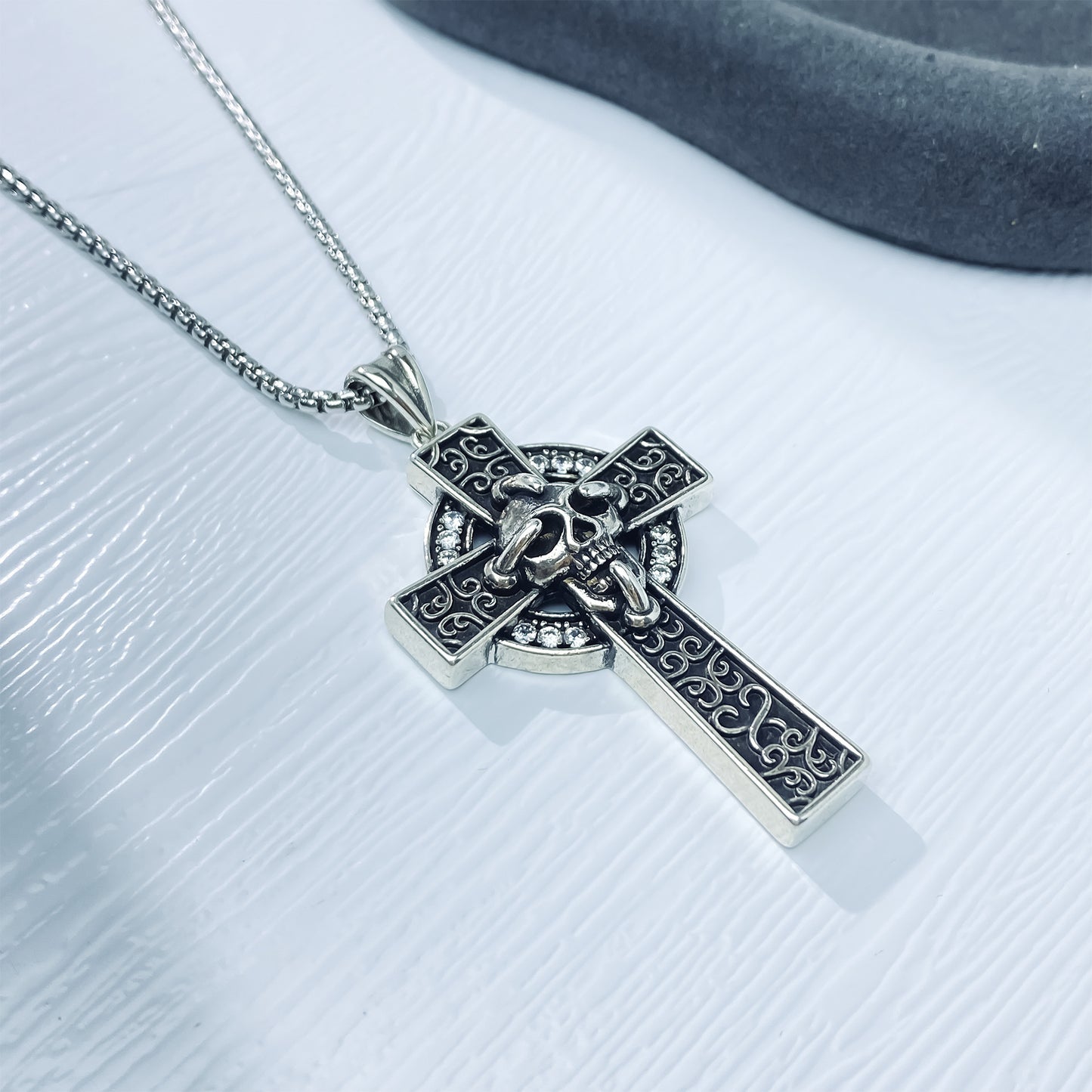 Chrome Hearts Skull Cross Necklace