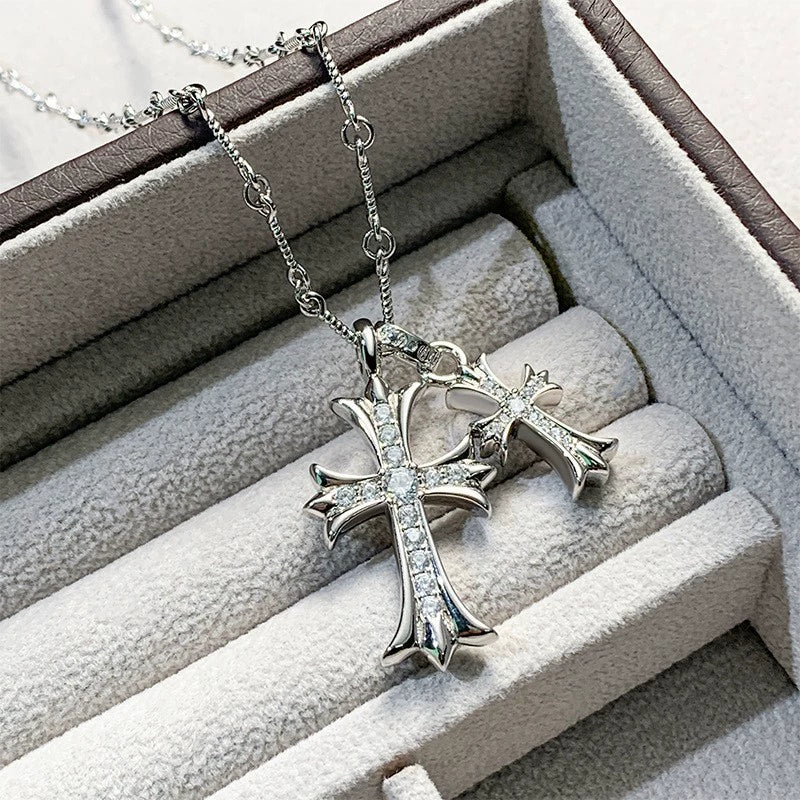 Chrome Hearts Double Cross Necklace