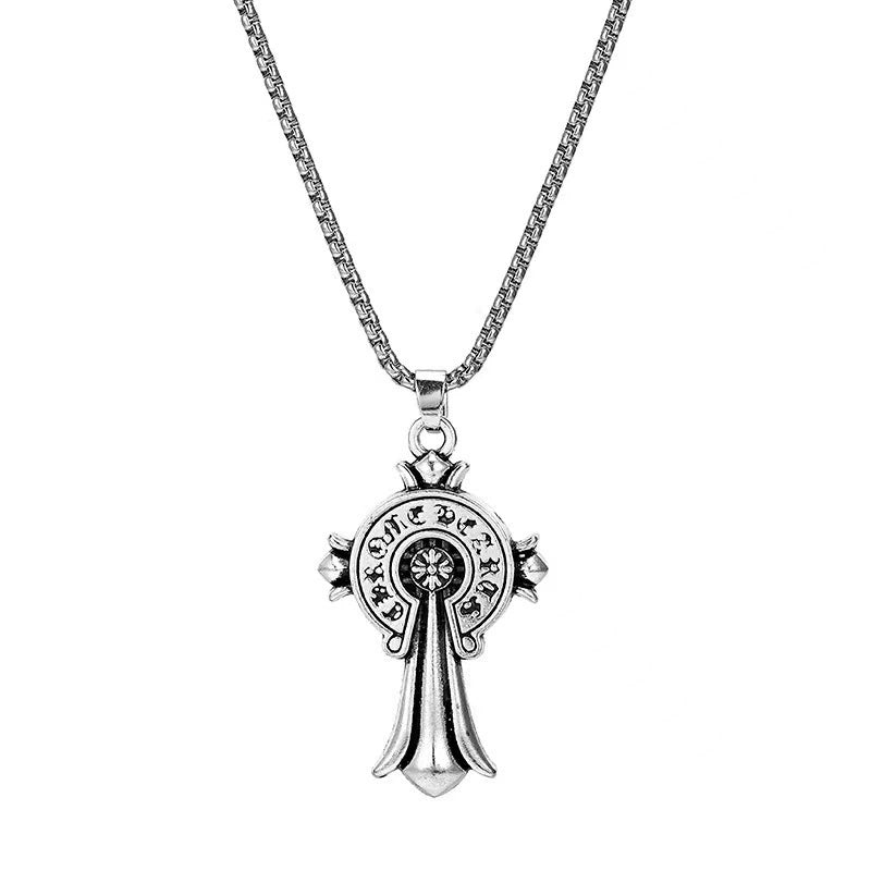 Chrome Hearts Cross Text Necklace