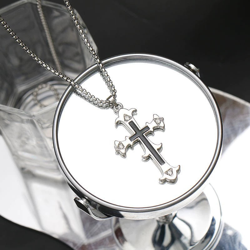 Chrome Hearts Diamond Cross Necklace