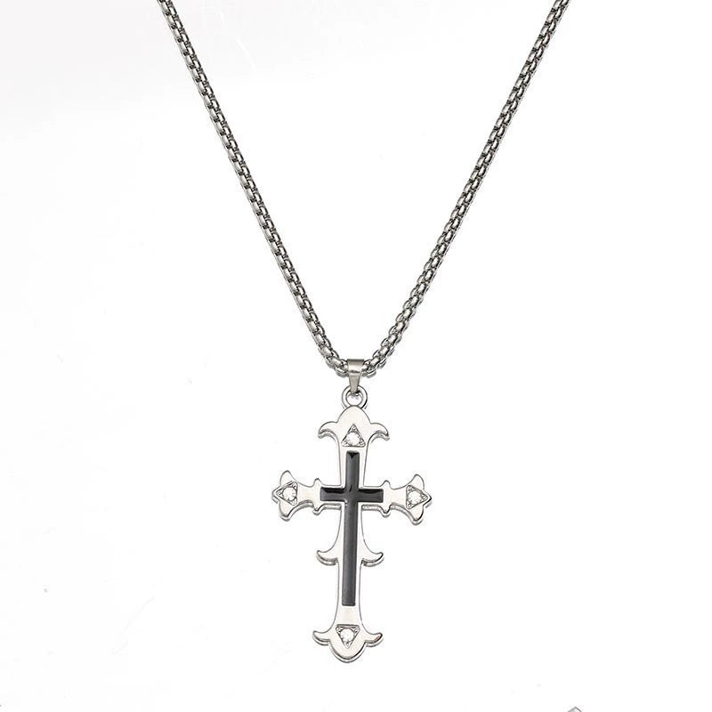 Chrome Hearts Diamond Cross Necklace