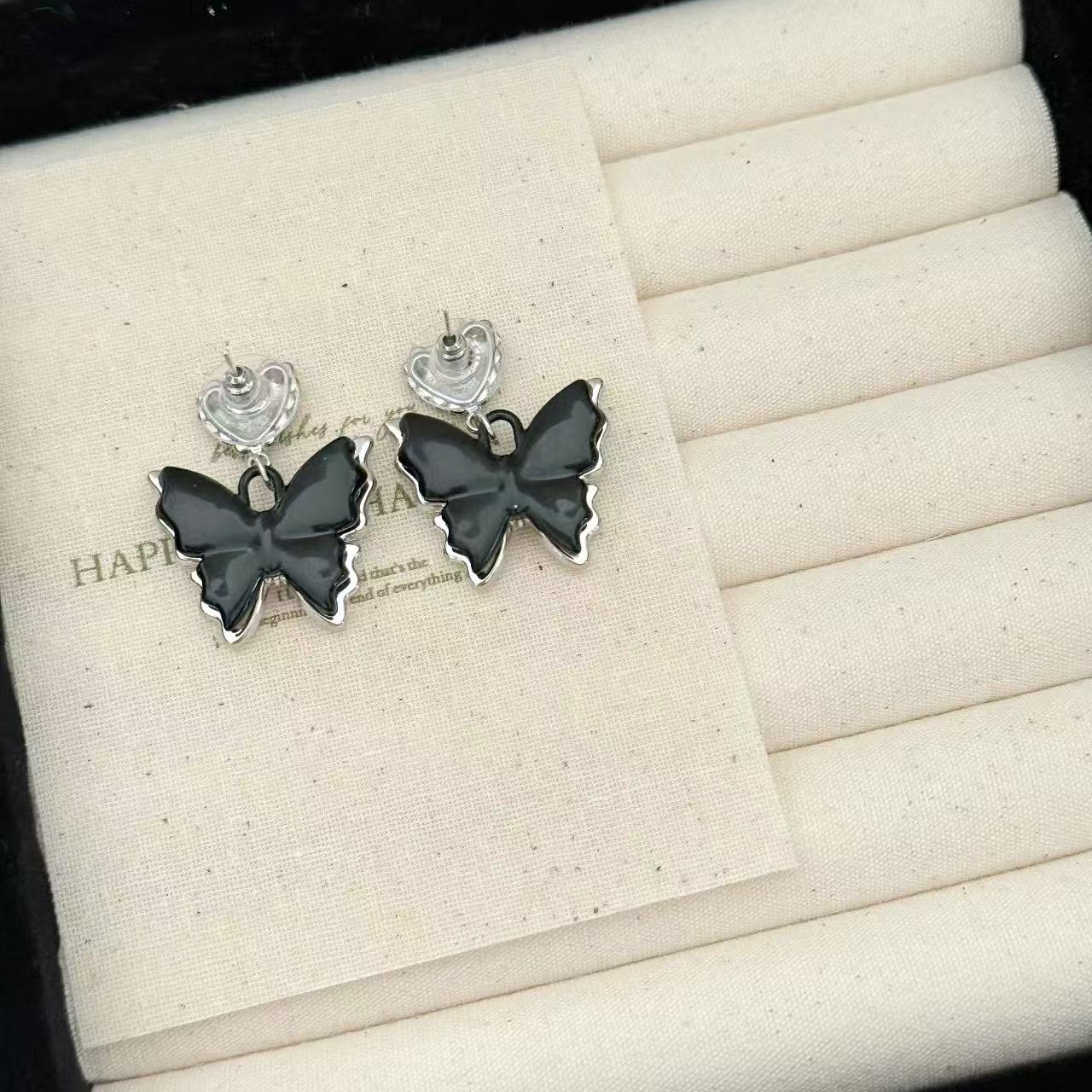 Chrome Hearts Dark Butterfly Earrings