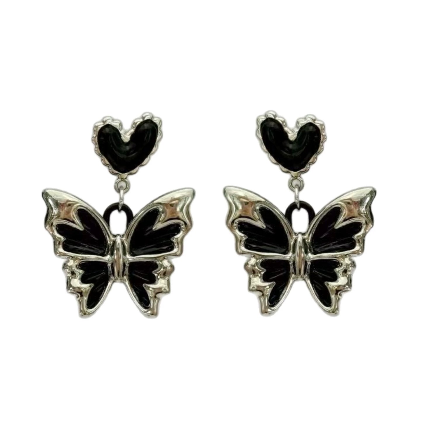 Chrome Hearts Dark Butterfly Earrings