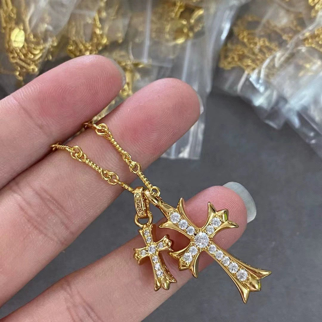 Chrome Hearts Double Cross Necklace
