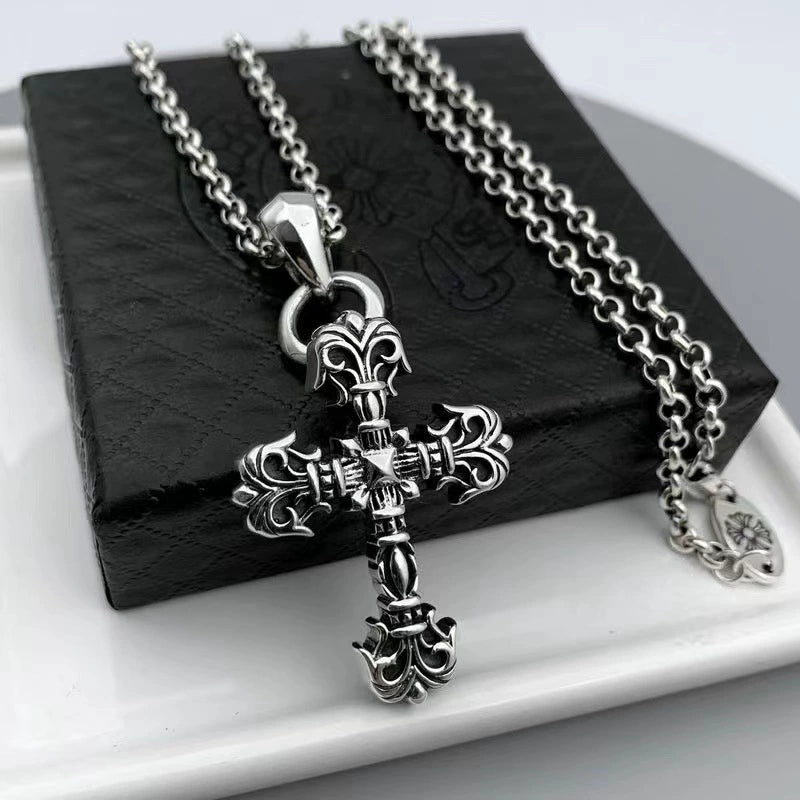 Chrome Hearts Flame Cross Necklace