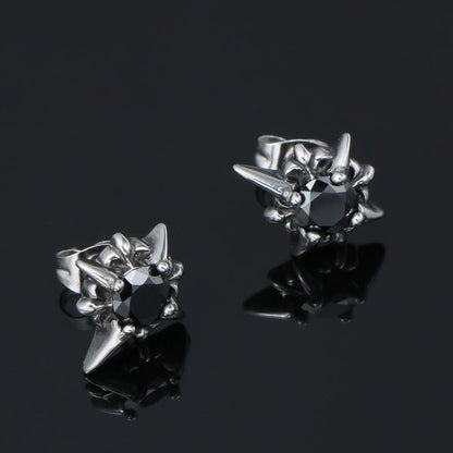 Chrome Hearts Punk Diamond Earrings