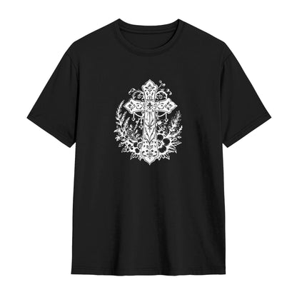 Chrome Hearts Vintage Leaves Cross T-Shirt