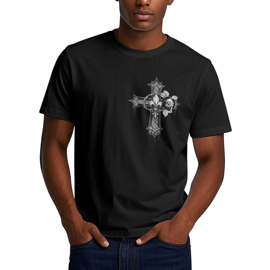 Chrome Hearts Chest Rose Cross T-Shirt