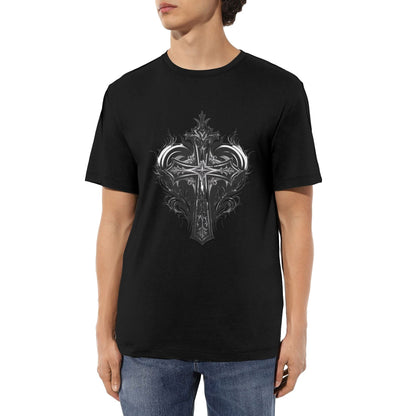 Chrome Hearts Heart Shaped Patterned Cross T-Shirt